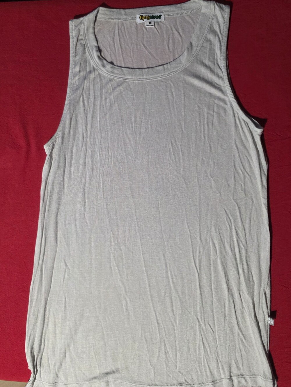 Tipsy Elves Pale Blue Scoop Neck Tank Top. Super Soft!
